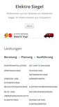 Mobile Screenshot of elektro-siegel.de