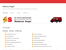 Tablet Screenshot of elektro-siegel.de